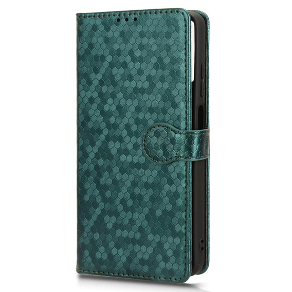 Etui z klapką do Motorola Moto G24 / G24 Power / G04, Wallet Rhombus, zielone