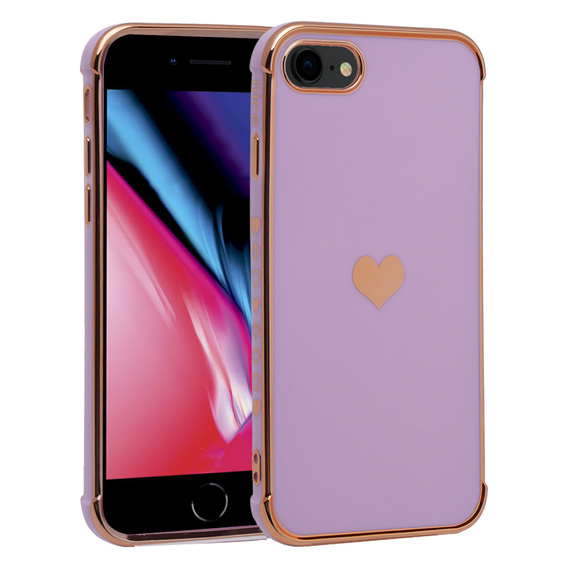 Etui do iPhone 7/8/SE 2020/SE 2022, Electro heart, fioletowe