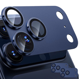 2x Szkło hartowane ERBORD na wyspę aparatów do iPhone 17 Pro Max, niebieskie