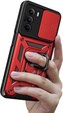 Etui pancerne do Realme C71, CamShield Slide, czerwone