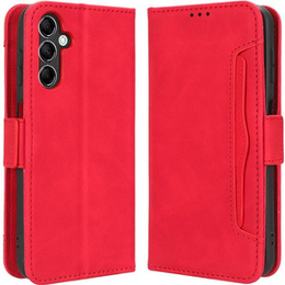 Etui z klapką do Samsung Galaxy M34, Card Slot, czerwone