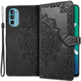 Etui z klapką do Motorola Moto G52 / G82 5G, Mandala, czarne