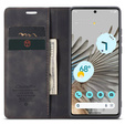 Etui CASEME do Google Pixel 7 Pro, Leather Wallet Case, czarne