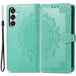 Etui z klapką do Samsung Galaxy M15 5G, Mandala, zielone