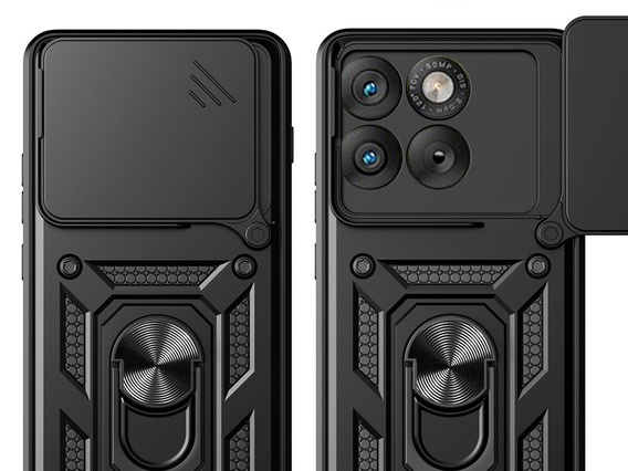 Etui pancerne do Motorola Edge 70, CamShield Slide, czarne