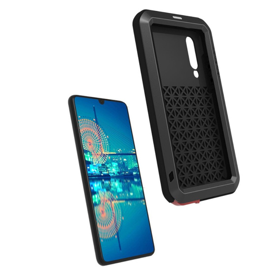 Etui Love Mei do Huawei P30, pancerne ze szkłem, czarne