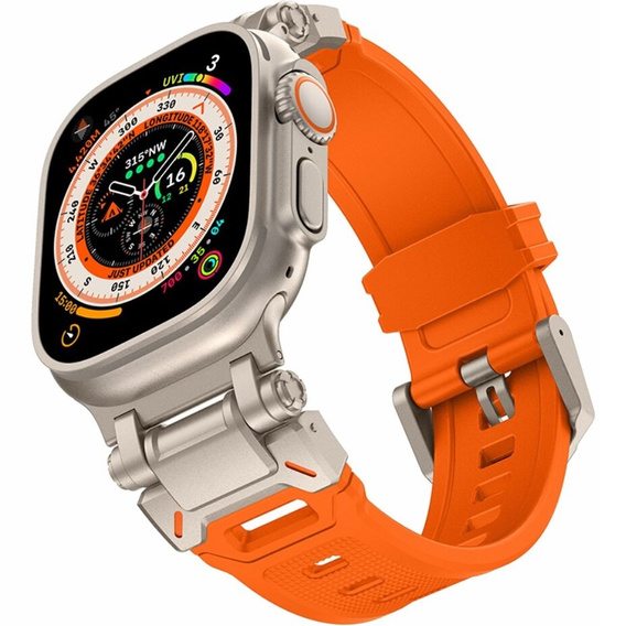 Pasek ERBORD ProTech do Apple Watch 1/2/3/4/5/6/7/8/9/10/11/SE Ultra 1/2/3 42/44/45/46/49mm, Pomarańczowy