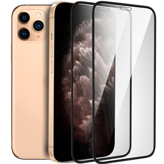 2x Szkło Hartowane do iPhone 12 Pro Max, ERBORD 3D pełne, szybka na cały ekran