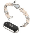 Kobieca bransoleta do Xiaomi Smart Band 10 / 9 / 8, beżowa / srebrna