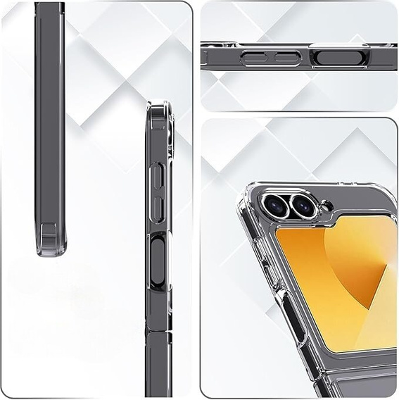 Etui do Samsung Galaxy Z Flip7 FE / Z Flip6, Fusion Hybrid, przezroczyste