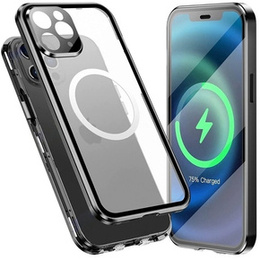 Etui do iPhone 11 Pro, Magnetic Dual Glass, czarne