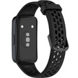 Pasek Silikonowy do Huawei Band 8 / Huawei Band 9 / Huawei Band 10, z dziurkami, Czarny