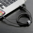 Baseus Cafule – kabel USB-A do Lightning 0,5 m 2,4A - szaro-czarny