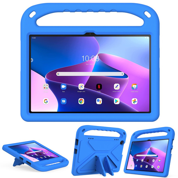 Etui dla dzieci do Lenovo Tab M10 10.1 Gen 3, dziecięce z uchwytem, Niebieskie