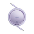 Baseus Free2Draw Mini – zwijany kabel USB‑C 100 W, 1m - fioletowy