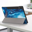 Etui do Samsung Galaxy Tab S9 FE+ Plus z miejscem na rysik, Niebieski marmur