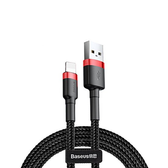 Baseus Cafule – kabel USB-A do Lightning 0,5 m 2,4A - czerwono-czarny