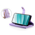 Etui z klapką do Xiaomi Redmi Note 14 Pro 5G / Poco X7 5G, Wallet Zipper Pocket, fioletowe