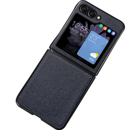 Etui skórzane do Samsung Galaxy Z Flip5 5G, Granatowe