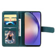 Etui z klapką do Samsung Galaxy A55 5G, 10 Card Slots Wallet, zielone