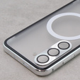 Etui Magnetic Dual Glass MagSafe do Samsung Galaxy S23+ Plus, srebrne