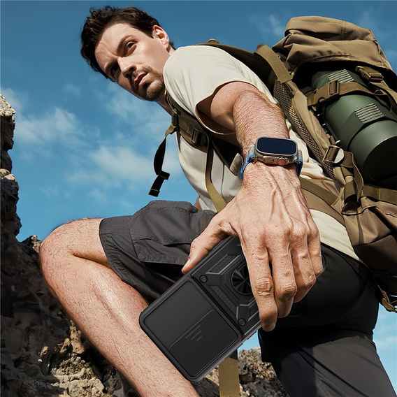 Etui pancerne do Oppo Reno 14, CamShield Slide, czarne