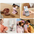 Magnetyczny portfel SURITCH z lokalizatorem Find My, NFC i podstawką – różowy