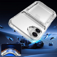 Etui do iPhone 16 Plus, Card Holder Kickstand, przezroczyste