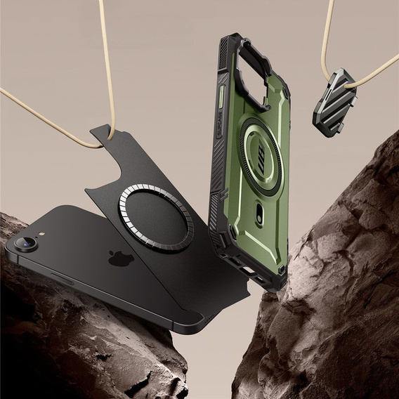 Etui Supcase do iPhone 16E, Unicorn Beetle XT, Zielone