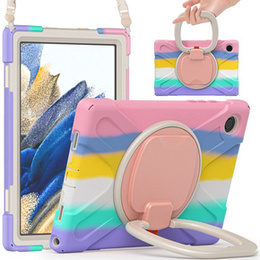 Etui dla dzieci do Samsung Galaxy tab A8 10.5 SM-X200 SM-X205, pancerne z paskiem, wielokolorowe