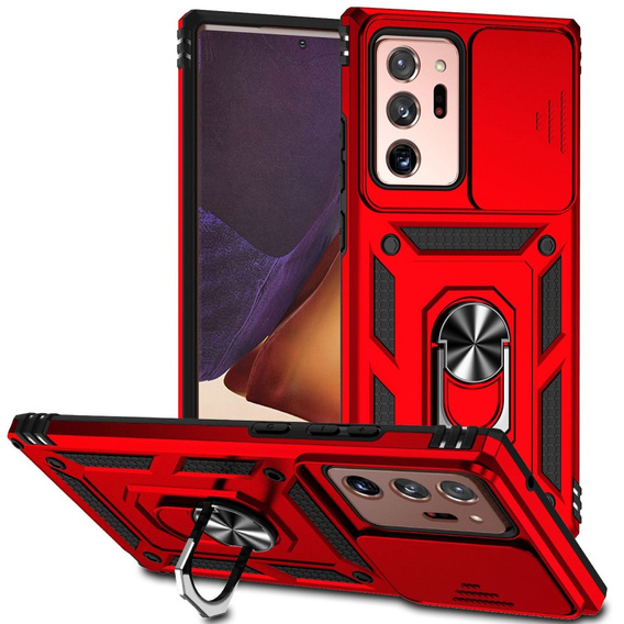 Etui pancerne do Samsung Galaxy Note 20 Ultra, CamShield Slide, czerwone