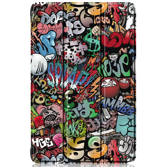 Etui do Samsung Galaxy Tab S9, Smartcase Hybrid z miejscem na rysik, graffiti