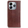 Etui portfelowe z klapką do Xiaomi Redmi Note 14 4G – elegancja i funkcjonalność - brązowe