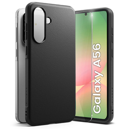 Etui Ringke do Galaxy A36 / A56 5G, Onyx, Czarne + Szkło Hartowane 9H