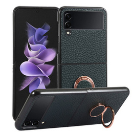 Etui do Samsung Galaxy Z Flip 4 5G, Litchi Texture, Green