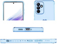 Etui do Samsung Galaxy A35 5G, Electro heart, niebieskie + Szkło Full Glue Ceramic