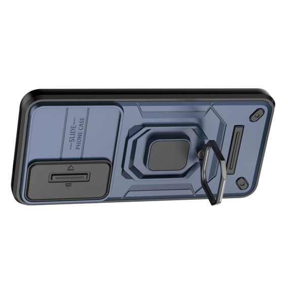 Etui KickStand Camera Lens do Samsung Galaxy S24, niebieskie