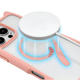 Etui do iPhone 16 Pro Max, do MagSafe, Cute Cat, różowe + Szkło na ekran