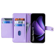 Etui z klapką do Oppo Reno 13, Wallet Zipper Pocket, fioletowe