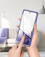 Etui do Samsung Galaxy S22, Suritch Full Body Marble, fioletowe