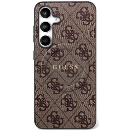Etui GUESS do Samsung Galaxy S25 FE, 4G Ring Classic Logo, brązowe