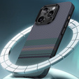 Etui BENKS Kevlar do iPhone 15 Pro, Magnetic Armor Pro Aurora 600D B061, do MagSafe, zielone