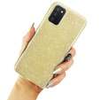 Etui Glitter Case do Samsung Galaxy A03s, Gold