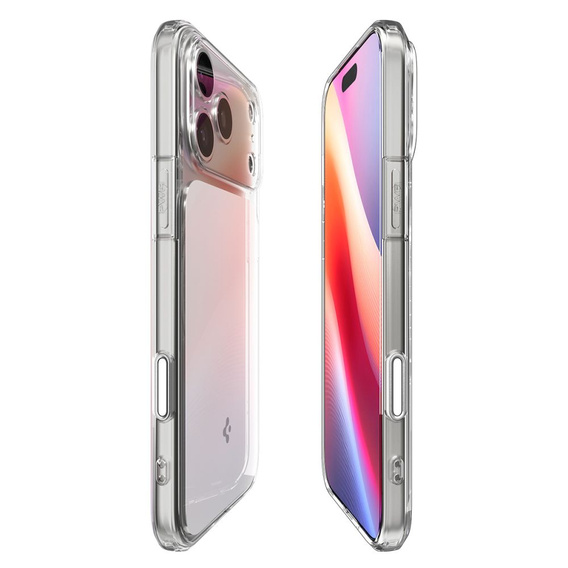 Etui z MagSafe Spigen do iPhone 17 Pro Max, Ultra Hybrid "T", Clear / White