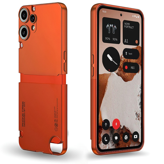Etui do CMF Nothing Phone 2 Pro – kontrastowa obudowa z pełną ochroną - pomarańczowe