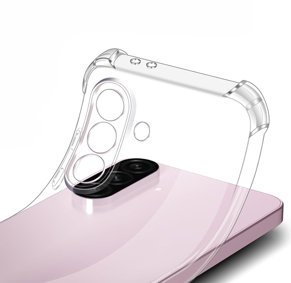 Etui do Samsung Galaxy A56 5G, Erbord Dropproof, przezroczyste + Szkło
