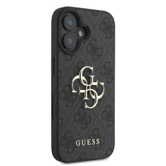 Etui GUESS do iPhone 16, 4G Big Metal Logo, czarne