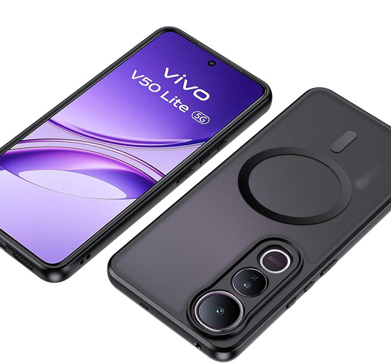 Etui do Vivo V50 Lite 4G / 5G, do MagSafe, ERBORD Matt Case, czarny