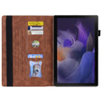 Etui do Lenovo Tab K11 Plus – brązowe, skórzane, z kieszenią na kartę i funkcją wielopozycyjnej podstawki