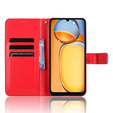 Etui z klapką do Xiaomi Redmi 13C / Poco C65, Crazy Horse Wallet, czerwone